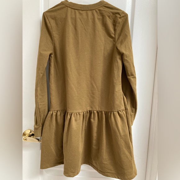 Anthropologie English Factory KNIT UNBALANCED SEAM DRESS - olive - sz XS - Picture 4 of 12